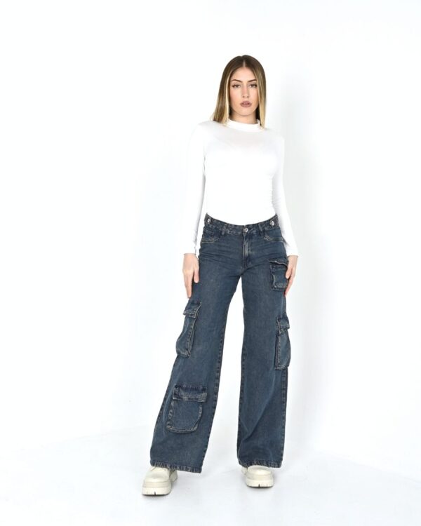 684/2 - Wide Leg Cargo Tiro Bajo
