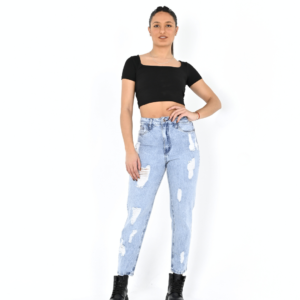 560 – Jeans Mom Tiro Alto