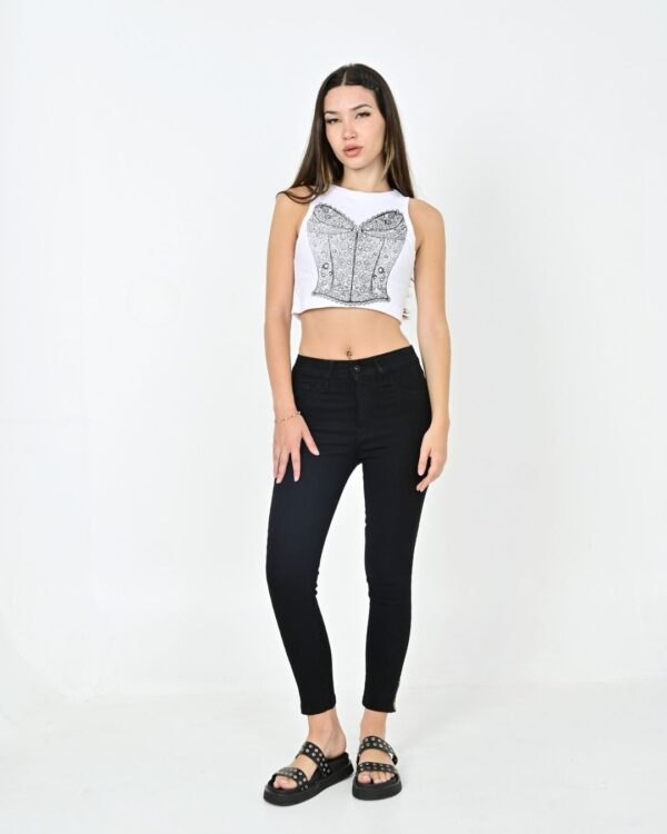830 - Jeans Tobillero Tiro Medio