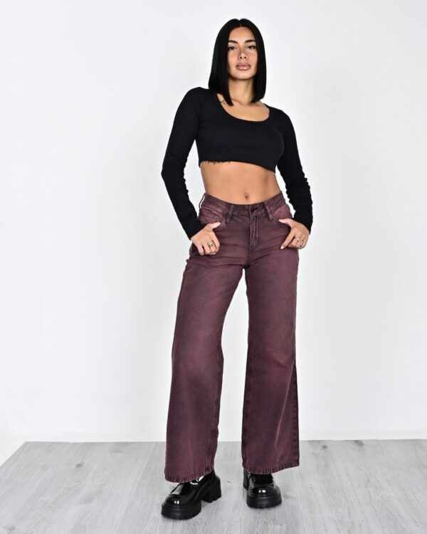 879 - Wide Leg Tiro Medio