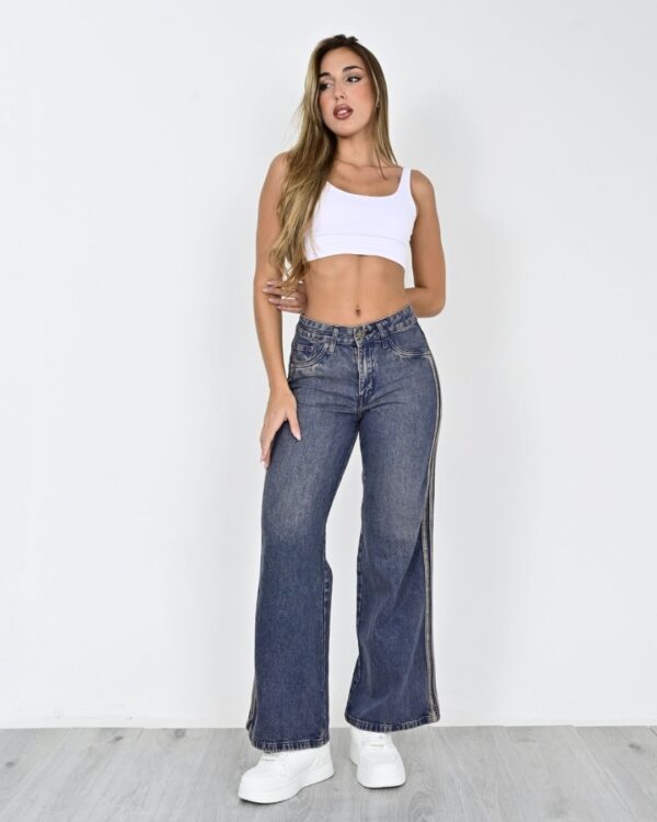 916 - Wide Leg Tiro Medio