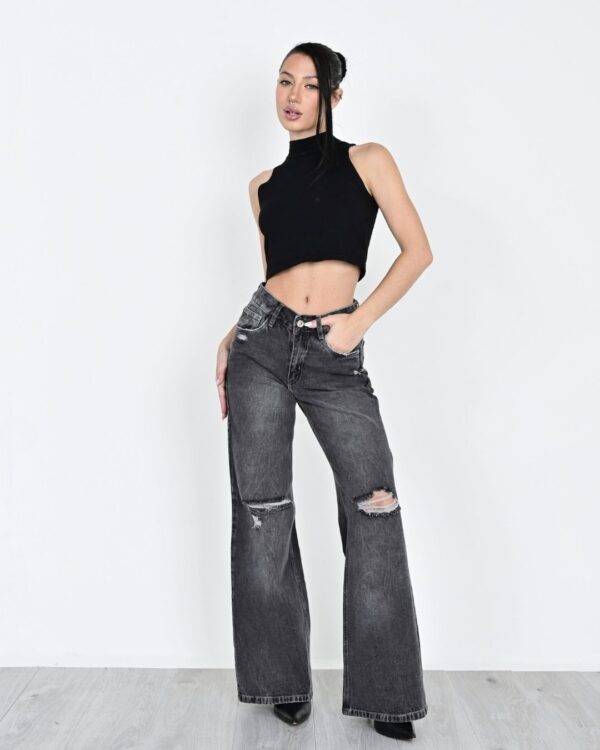 844 - Wide Leg Tiro Medio