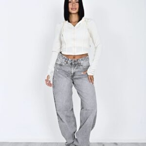 900– Jeans Barrel con Pinza