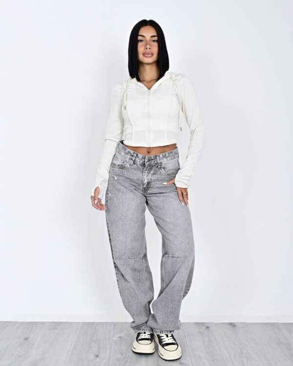 900– Jeans Barrel con Pinza