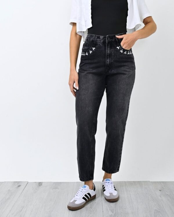 1012- Jeans Mom Tiro Alto