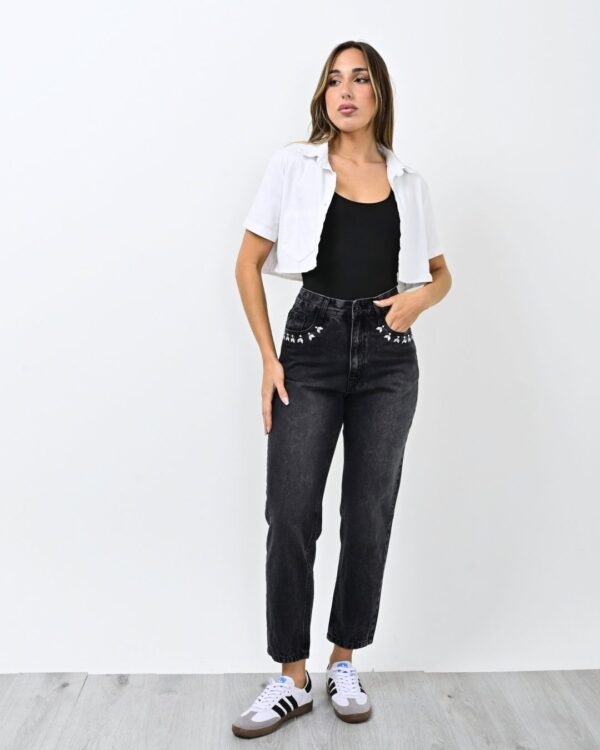 1012- Jeans Mom Tiro Alto - Imagen 5