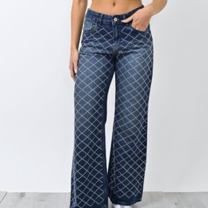 944- Wide leg con Strass