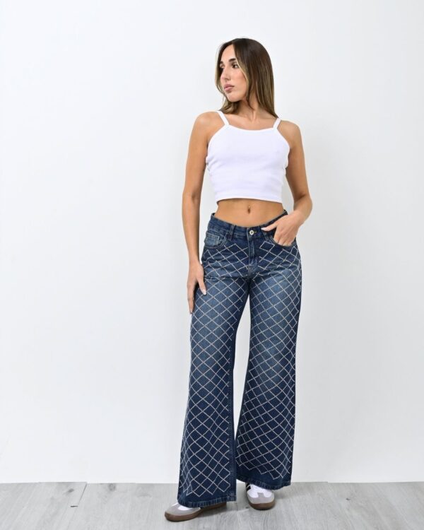 944- Wide leg con Strass - Imagen 7