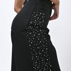 1112 – Wide leg con Strass