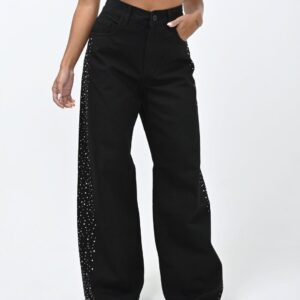 1112 – Wide leg con Strass