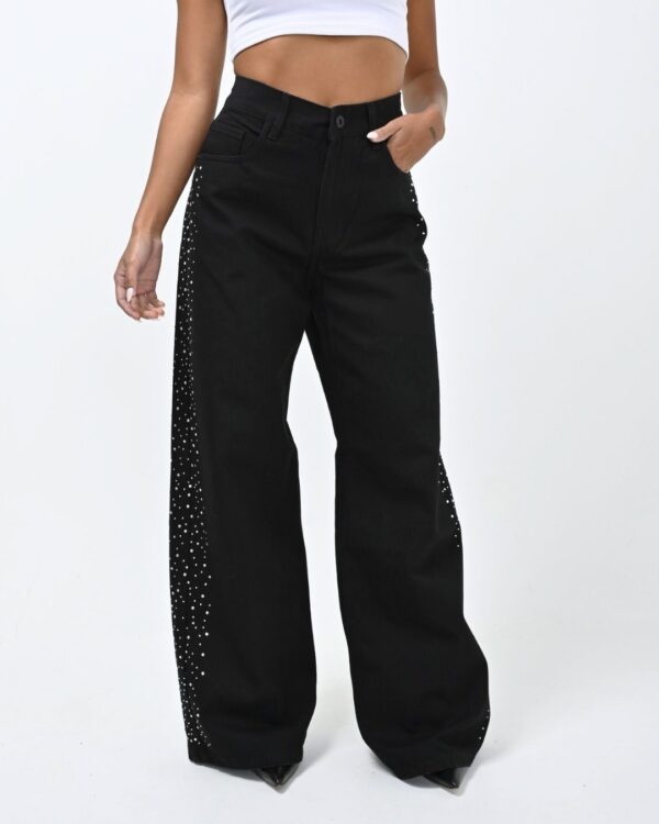 1112 - Wide leg con Strass
