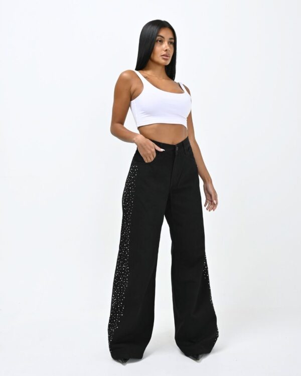 1112 - Wide leg con Strass - Imagen 6