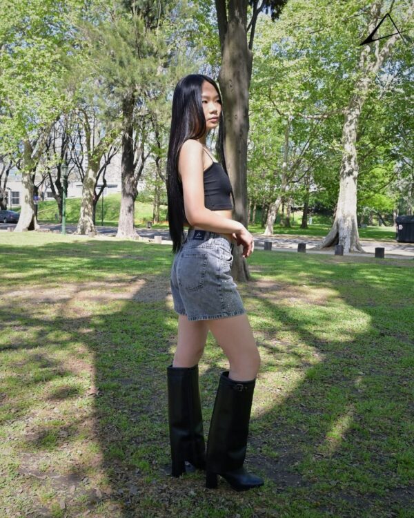 1058- Short Mom con Strass - Imagen 4