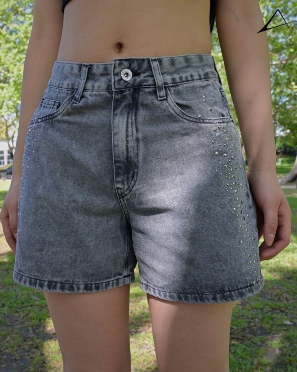 1058- Short Mom con Strass - Imagen 2