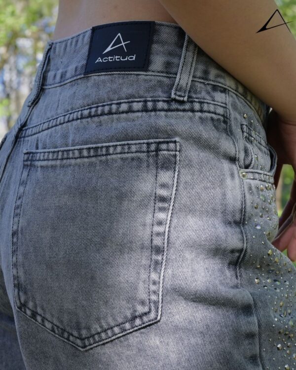 1058- Short Mom con Strass - Imagen 8