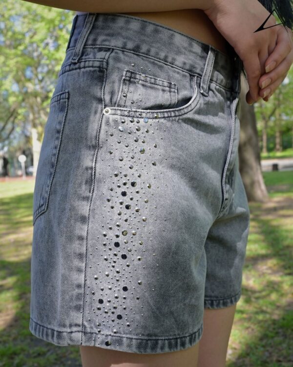 1058- Short Mom con Strass - Imagen 9
