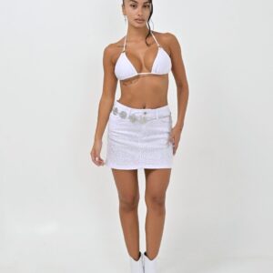 1036- Pollera Mini con Strass