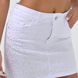 1036- Pollera Mini con Strass