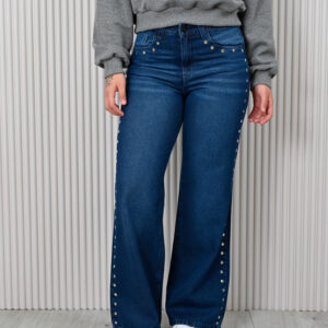 1259- Wide Leg con Tachas