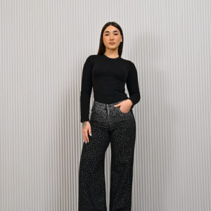 1262 – Wide Leg con Strass