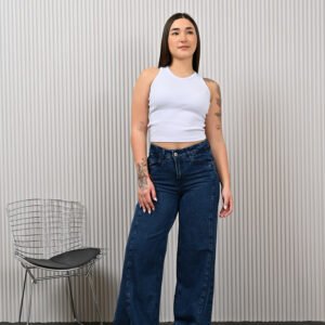 1248- Wide Leg con Recorte