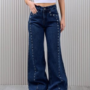 1329- Wide Leg con tachas