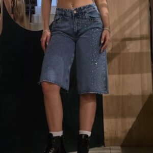 1311- Bermuda Baggy con Strass